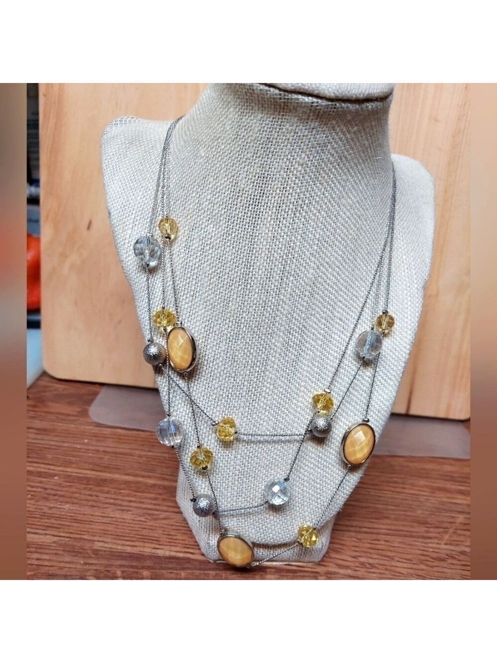 3-Strand Beaded Necklace